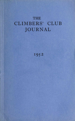 Climbers' Club 1952 Journal cover
